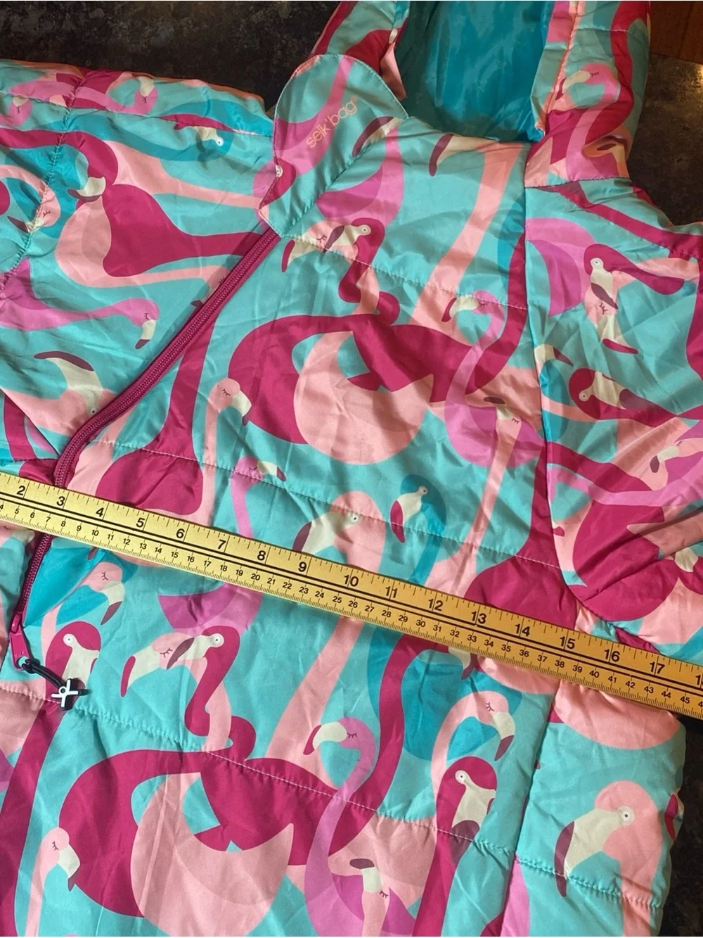 Selk’ Bag Wearable Sleeping Bag Kids Medium Flamingo Pink/Blue Camping